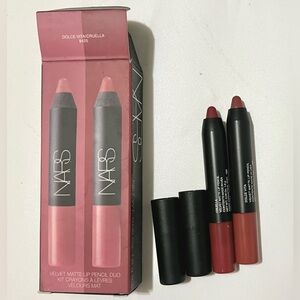 Nars Velvet Matte Lip Pencil Duo Dolce Vita/ Cruella  .06oz x2 8425 New In Box